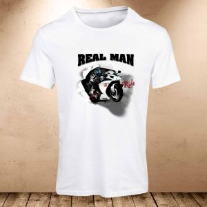 Camiseta Real Man Ride Bike