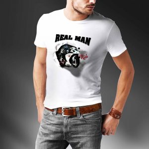 Camiseta Real Man Ride Bike